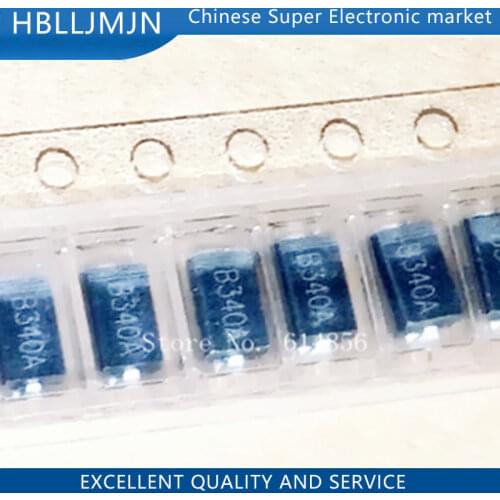 100PCS B340A B340 3.0A SURFACE MOUNT SCHOTTKY BARRI