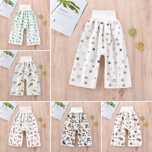 2 in 1 3 Layers Baby Diaper Skirt Shorts Cotton Waterproof Absorbent Washable Potty Training Nappy Pants Baby Changing Underwear