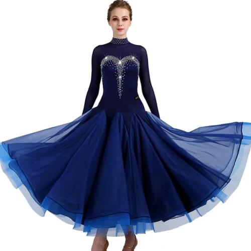 2019 New Costume Sale Ballroom Dance Skirts Newest Design Woman Modern Waltz Tango Dress/standard Competition Dress MQ049