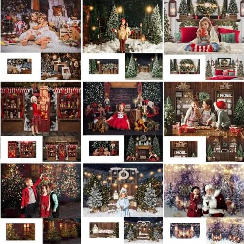 2021 Christmas Photography Backdrop Vintage Fireplace Brick Photo Booth Background Shop Kitchen Winter Child Studio Photocall