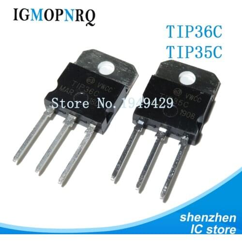 5PAIR/10PCS TIP36C TIP35C TIP36 TIP35 25A 100V TO-3P Power amplifier tube IC