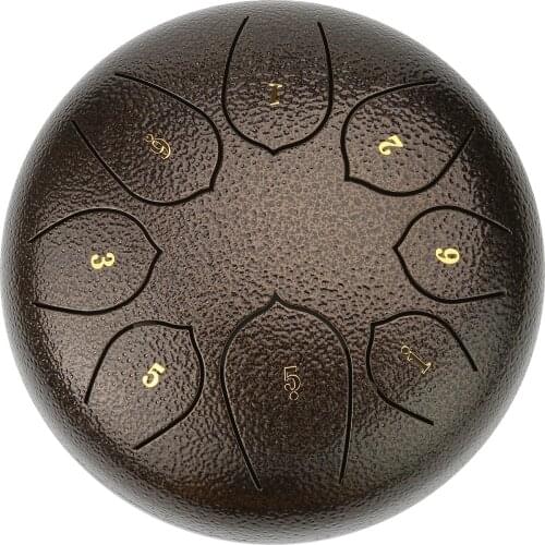 6 Inch Steel Tongue Drum Set 8 Notes Hand Pan Drum Ethereal Rhythm Drum with Sticks Carrying Bag Percussion Instruments