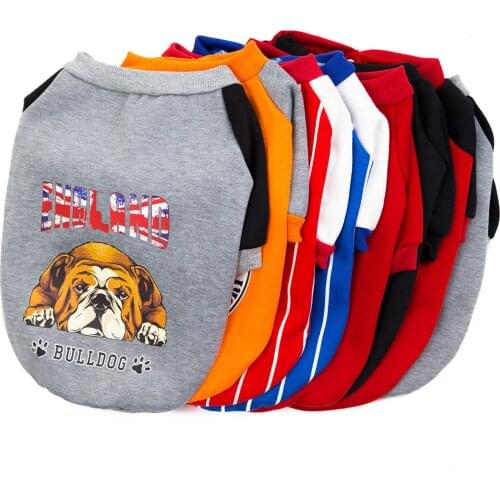 ADEWEL Autumn Winter Fashion French Bulldog Clothes Printed Dog Hoodies Puppy Clothes Jacket Coat For Small Medium Dogs S-2xl