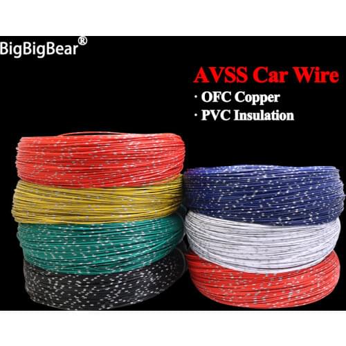 10 Meters 22 20 18 16 14AWG AVSS Car Modified Wire Speaker Audio Cable OFC Oxygen-free Pure Copper Twisted Pair Power Cord Line
