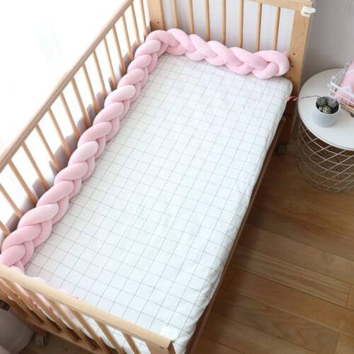 Baby Bed Bumper Newborns Nordic Knot Crib Protector Infant Knotted Braid Cot Bedding Baby Room Decor For Boy Girl 1Pcs 1M 2M