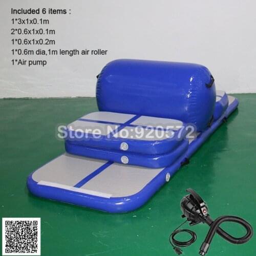 Free Shipping Free Pump A Set(6 pieces) Of Mini Inflatable Air Track Gym Air Tumble Track Mat For Gym Gymnastics