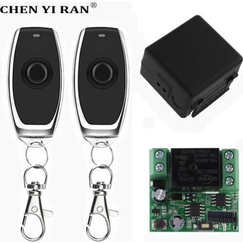 433 MHz DC 12V 24V Wireless universal remote control switch 10A 1CH RF relay receiver and transmitter For Access control DIY