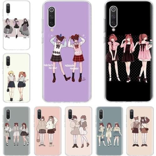Best Friends BFF Matching Phone Case For Xiaomi Redmi Note 10 9S 8T 9 8 7 6 5 Pro S2 9C 9A 8A 7A 6A 5A K30 K20 Cover