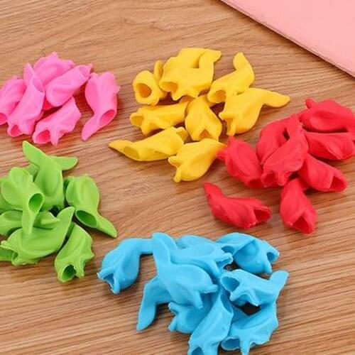 Xiaoyu Pen Holder Protection Student Stationery Pencil Writing Pen Holder Orthosis Creative Stationery Silicone Pen Holder