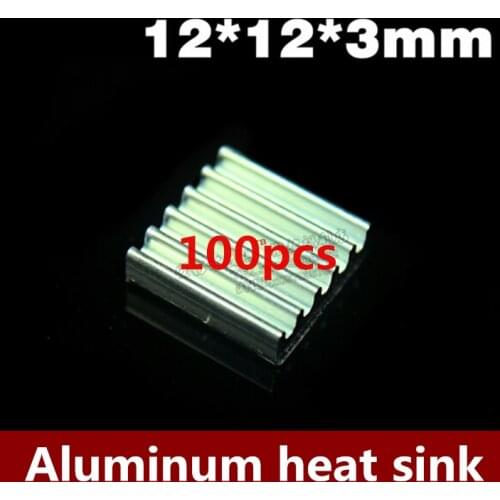 Hot sale 50pcs/lot 12 * 12 * 3mm Aluminum heat sink mini heatsink,chip heatsink /radiator