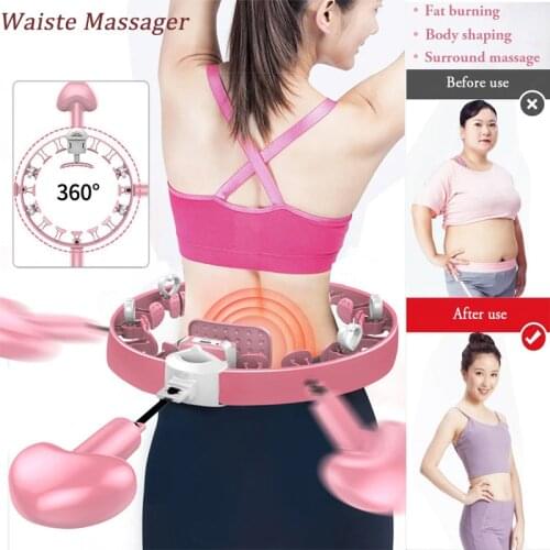 Weight Exercise Body Massage Smart Auto-Spinning Hoop Stress Release Detachable Portable Waist Fitness Sports Health Care Tool
