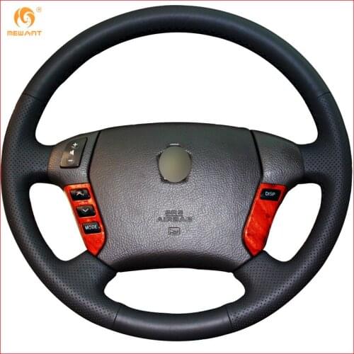 MEWANT for Toyota Crown 2006 2007 2008 2009 Black Micro Fiber Artificial Leather Car Steering Wheel Cover Interior Accessories