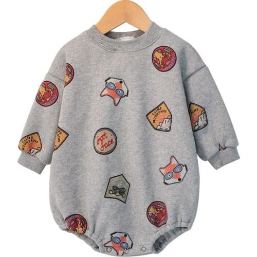Fashion Spring New Hot Cotton Unisex Pullover Triangle Baby Rompers Baby boys girls Infant cartoon animals clothing