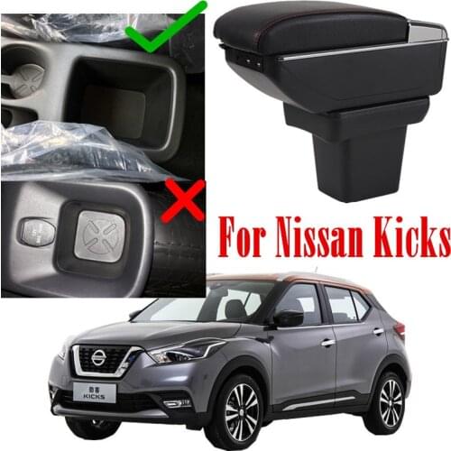 Car Styling ABS Armrest Box Center Console Storage Box Holder Case Decoration Accessories For Nissan Kicks 2016 2017 2018
