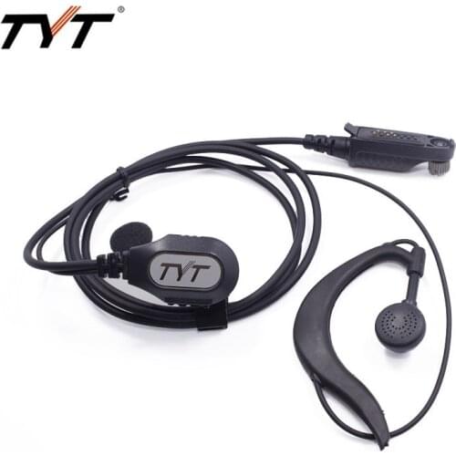 Original TYT IP67 Earpiece G-shape Headset with PTT for TYT Waterproof MD-2017 MD-398 VETOMILE V-2017 Walkie Talkie