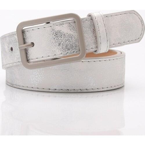 Fashion Square Buckle Leather Belts Women Casual Solid Wild Adjustable Belts Decoration Ladies Accessories for Jeans Dress
