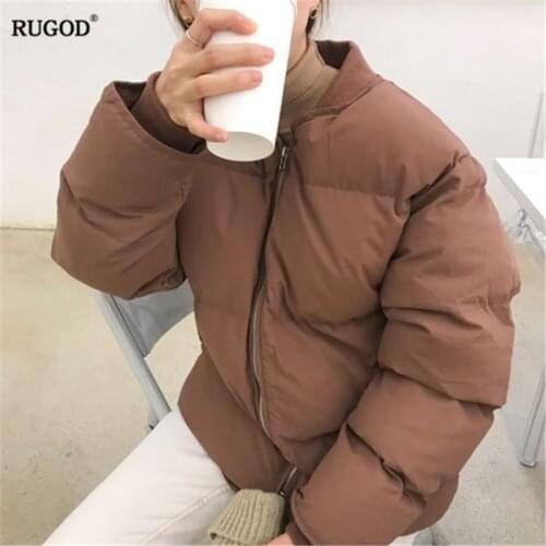 RUGOD Solid Casual Women Jacket Coat Fashion Thick Cotton Women Coat Warm Winter Clothes abrigos mujer invierno 2019