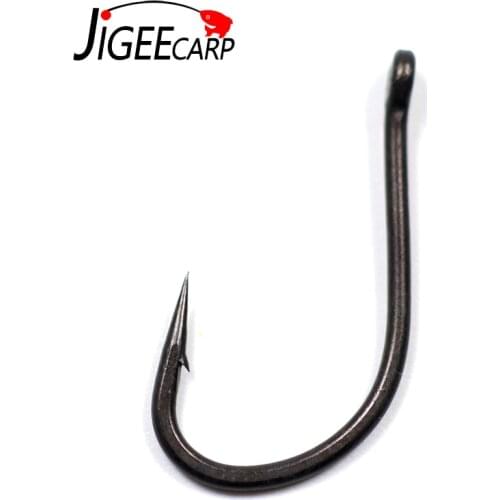 JIGEECARP #2 #4 #6 #8 30pcs Coated Carp Fishing Hooks Wn High Carbon Steel Micrro Barbed Carp Hooks Fishing Tackle