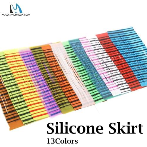 Maximumcatch 100% Silicone Skirts Flutter Legs Fly Tying Materials Barred Colors