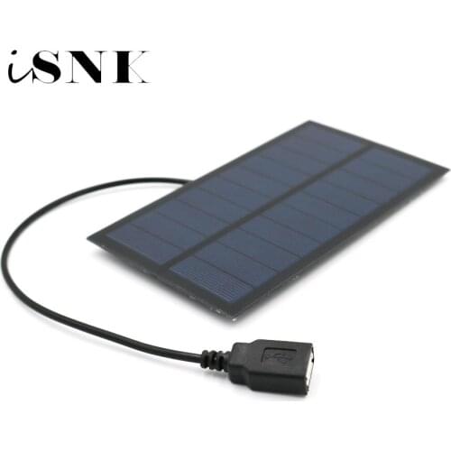 Solar Cell 5V 2W 3W 4W 7W Output USB Outdoor 18650 Battery Charger USB Female Port 5 V Charge Regulators Solar Panel