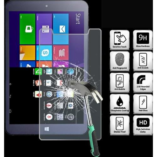 9H Tempered Glass Screen Protector for CHUWI Vi8 Protective Tablet Anti fingerprint Tempered Glass