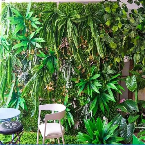 40X60cm Green Plants Wall Artificial Hedge Garden Backyard Grass Home Decor Simulation Rug Lawn Outdoor Privacy Screen Panel