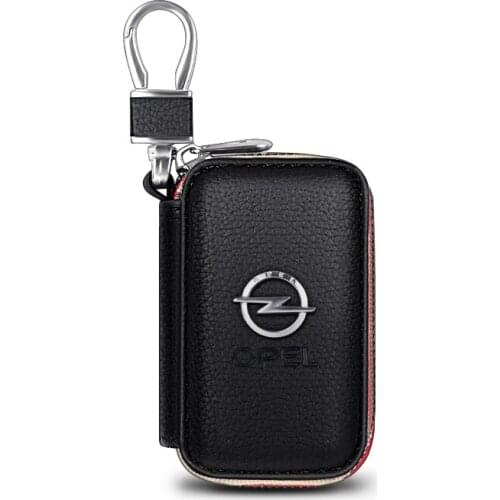 1pcs car key case Lychee pattern protection cover men women key case Porta Chaves For OPEL opc Astra Insignia Corsa Mokka vectra