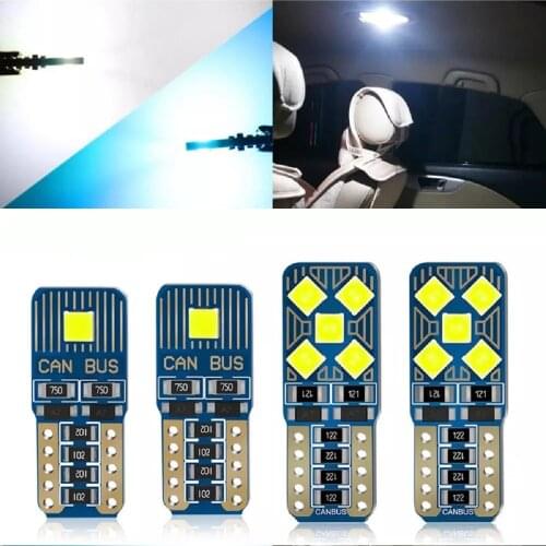 10PCS T10 Led Canbus W5W Led Bulbs Signal Lamp Dome Reading License Plate Light Car Interior Lights led T10 Canbus High Power