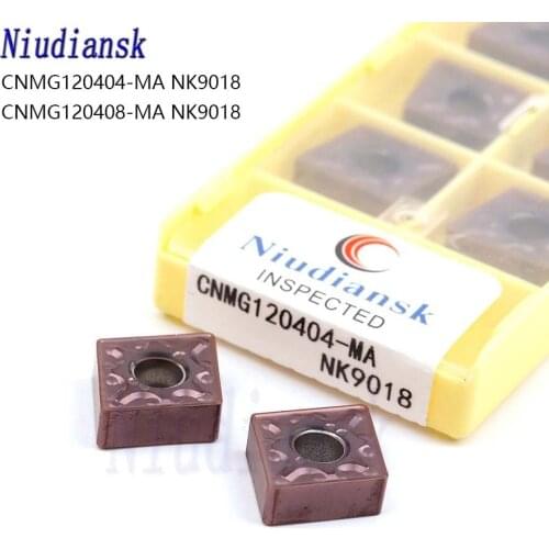 10pcs CNMG120404 MA NK9018 CNMG120408 MA NK9018 High Quality Carbide inserts CNC lathe tools Turning inserts For stainless steel