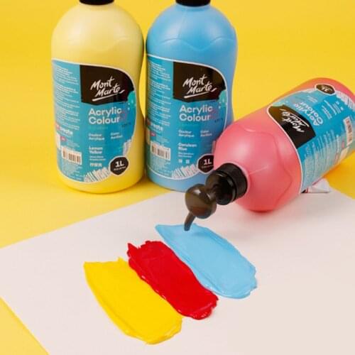 1L Barreled Acrylic Paint Beginner Drawing Calligraphy Watercolor Paint Waterproof Hand-painted Wall Painting Art Tool Coating