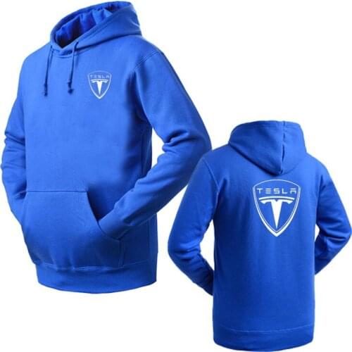 2021 Brand Clothing Tesla logo Fashion pullover Hoodie New Casual Men Hoodies Sweatshirts Printed Pullover Hoodie Cotton