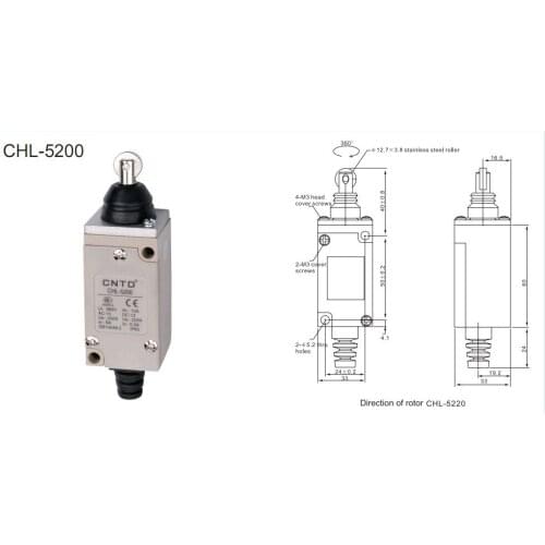 4Pcs/Lot Top Quality Original CNTD CHL-5200 Wobble Arm Limit Switch/Micro Switch , Metallic bottom shell