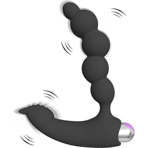 Beads Butt Plug Vibrator Anal Sex Toy Silicone charge Men and Women Adult Products Double Head Vibration 2021 New Hot