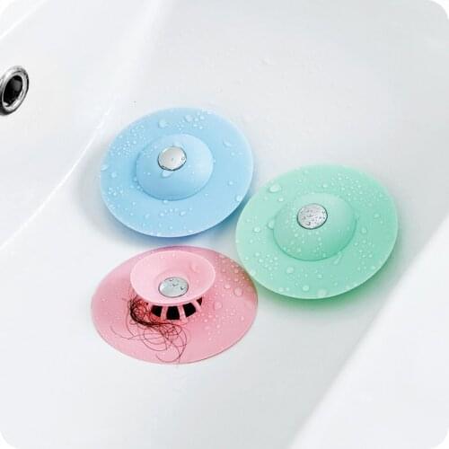 Anti-blocking Floor Drain Silicone Sucker Sewer Outfall Strainer Sink Filter Hair Stopper Catcher Bathroom Kitchen Accessories