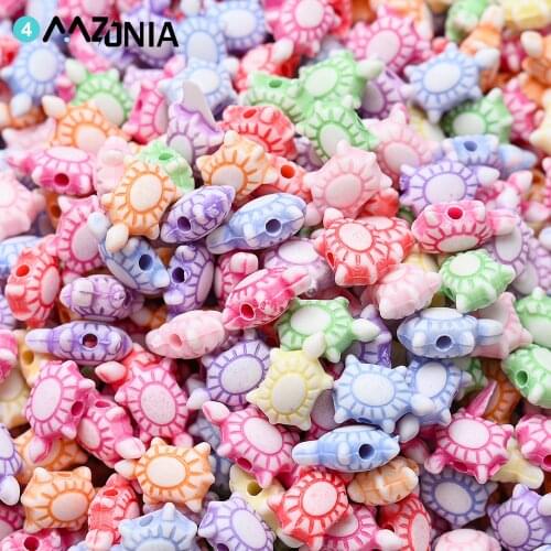 100pcs/lot Mixed Acrylic Beads Cuckold Shape Charm Loose Spacer Beads For Jewelry Making DIY Bracelet Necklace Accessories