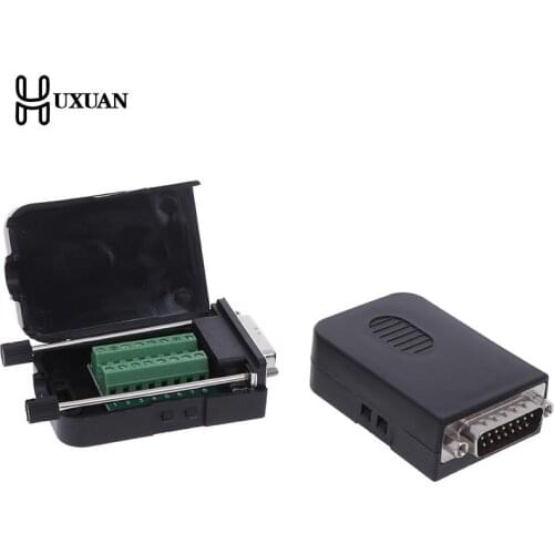 DB15 D-SUB 2 Row 15 Pin Plug Breakout Terminals Board Connector