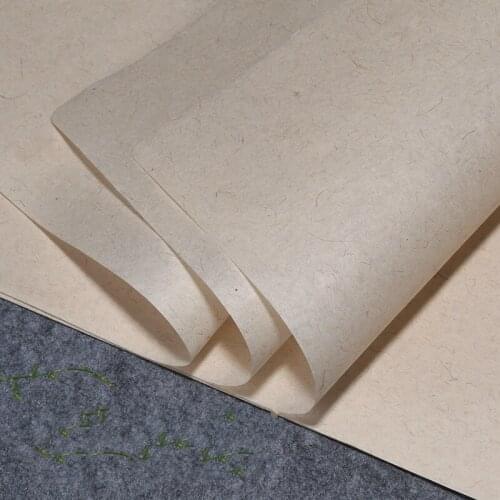 Jute Fiber Rice Paper 20pcs Mulberry Paper Chinese Painting Calligraphy Xuan Zhi Handmade Long Fine Fiber Half Ripe Xuan Paper