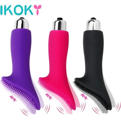 IKOKY Thorn Finger Vibrator G-spot Massage Vaginal Clitoris Stimulator AV Rod Sex Products Brush Vibrator Sex Toys for Women