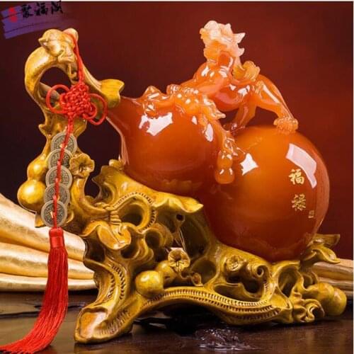 Fengshui Chinese Lucky Money Resin Statue Home Decor Christmas Decorations Accessories Living Room Decorations Birthday Present