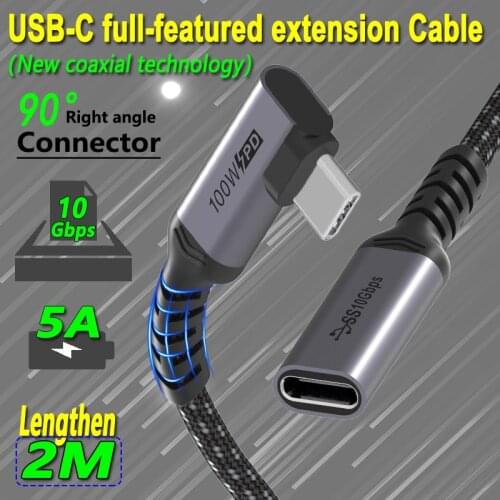 Coaxial Type-C Extension Cable 4K @60Hz USB 3.1 Data Cable Lengthened To Transfer Macbook Nintendo Switch SAMSUNG Laptop
