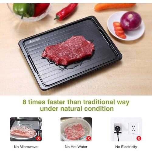 Fast Defrosting Tray with Cleaner Frozen Meat Defrost Food Thawing Plate Board Kitchen Tool WXV Sale
