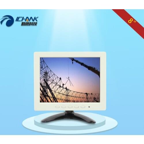 B080JN-ABV-2W/8" 1024x768 HD White Mini PC LCD Screen/8" Portable White Display/8"inch HDMI VGA AV Microscope Instrument Monitor