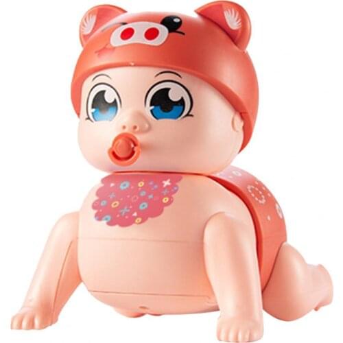 Music Crawling Toy Cute Cartoon Shape Intelligence Development Safe Electric Crawling Baby Doll for Toddlers