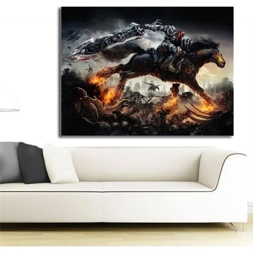 Darksiders Four Horsemen War Canvas Painting Print Bedroom Home Decor Modern Wall Art Oil Painting Poster Picture Framework HD