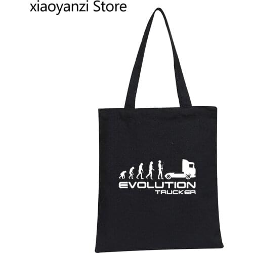 New Fashion Canvas Shopping Bags Totes Large Capacity Evolution Trucker Lorry HGV Driver Scania V8 Present Shopper Bags Handbag