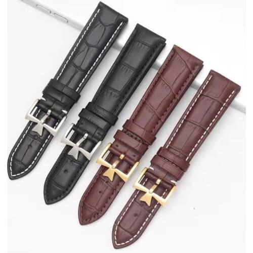 19mm 20mm 21mm 22mm Genuine Leather Watch Band Replacement for Vacheron Constantin Patrimony VC Black Blue Brown Cowhide Strap
