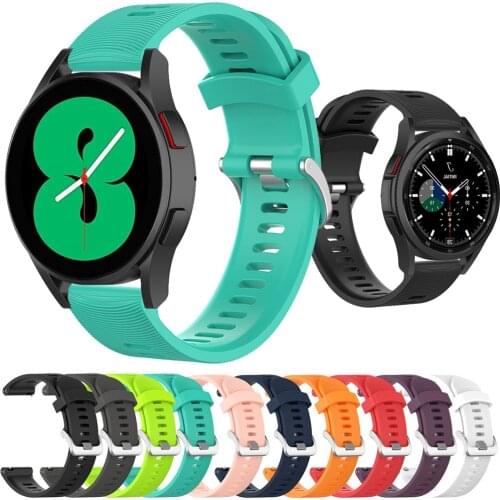 Correa For Samsung Galaxy Watch 4 44mm 40mm Classic 42mm 46mm Strap Silicone Band Watchbands Bracelet 20mm Watch Band ремешок