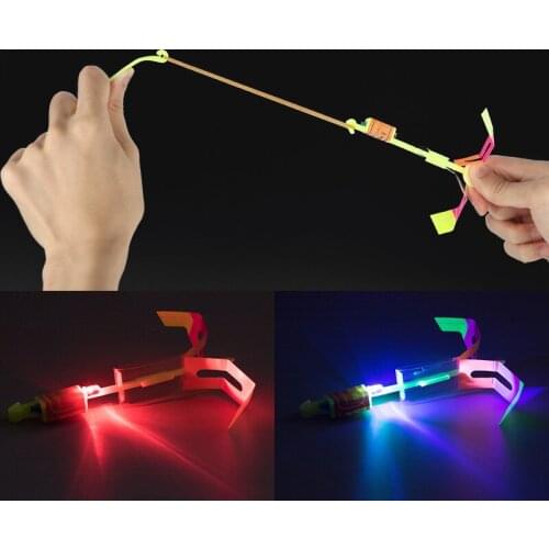 Luminous Slingshot LED Light Catapult Arrows Flying Toys Children Kids Non-toxic Early Educational Toy