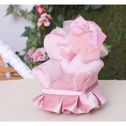 Chic Pink Sofa Jewelry Storage Box Case Necklace Earrings Organizer Case