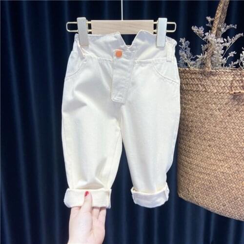 Cotton Girls Loose Pants Spring Autumn Baby Toddler Girl Long Pants Kids Children Solid Trousers Casual Clothes for Teens 2021